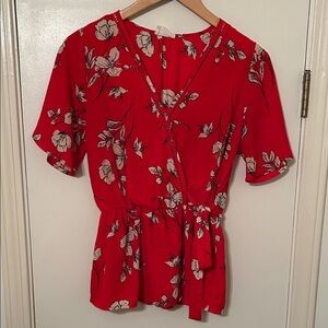Sienna Sky Red Floral Blouse
